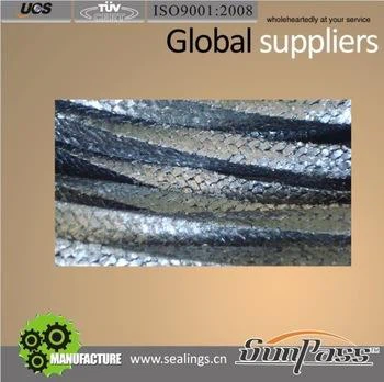 Hot Products Packing Material Inconel Wire Jacketed Mesh Graphite Gland Packing Compression Packing Graphite Ring