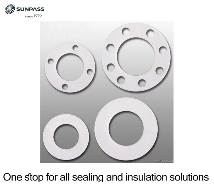 Customized White PTFE Washer PTFE Flat Gasket