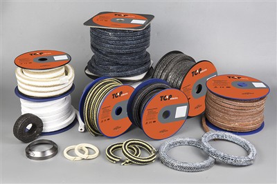 ¿Cuáles son la temperatura y presión máximas que pueden soportar varios tipos de empaquetaduras?