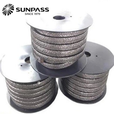 Embalaje de algodón con grafito y aceite.