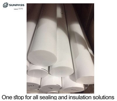 Varilla de PTFE extruida blanca Varilla extruida de PTFE